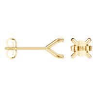 EA-2998 Yellow Gold Earrings UNSET - ANGLE