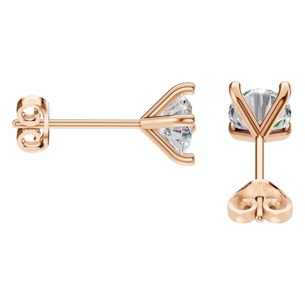 EA-2998 Rose Gold Earrings SET - Side View