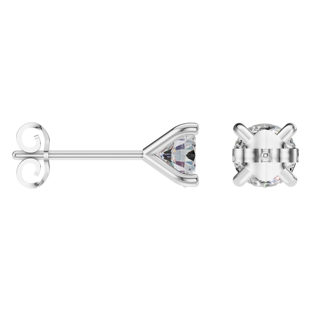 EA-2998 White Gold Earrings SET - ANGLE