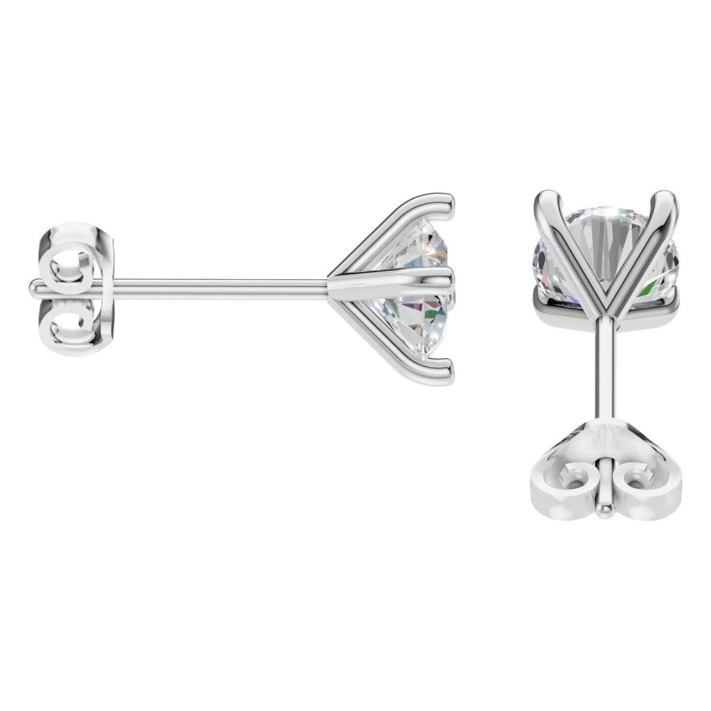 EA-2998 White Gold Earrings SET - Side View