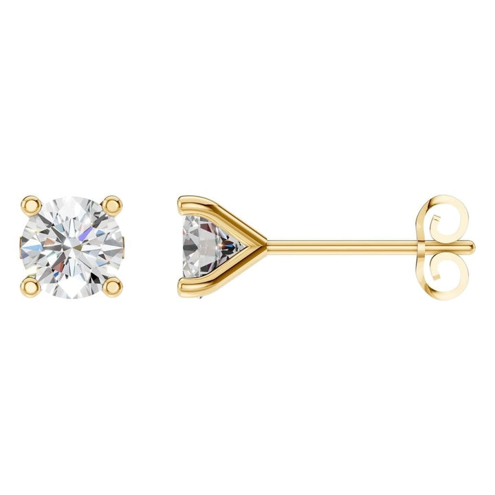 Solitaire Stud Earrings Mounting - Round 5.75mm