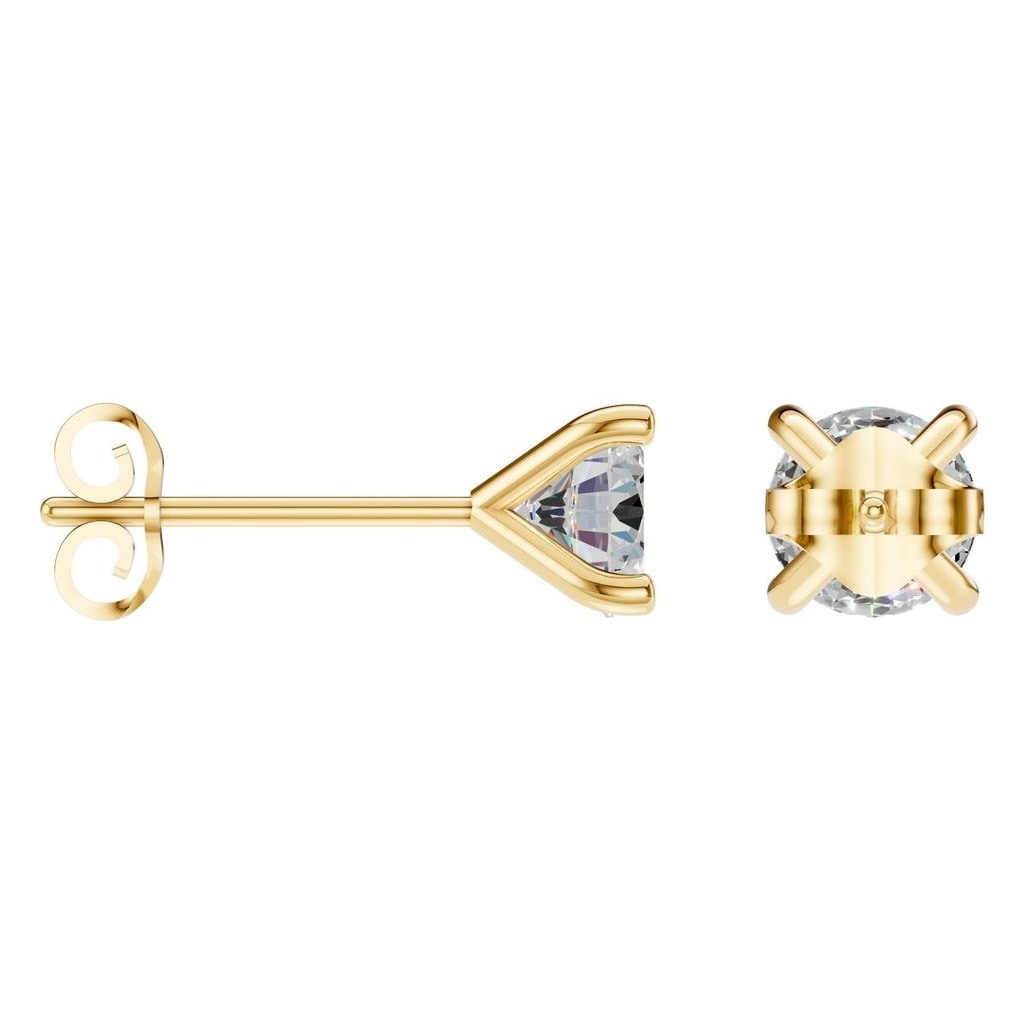 EA-2998 Yellow Gold Earrings SET - ANGLE