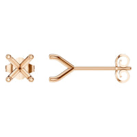 EA-2998 Rose Gold Earrings UNSET - Main View
