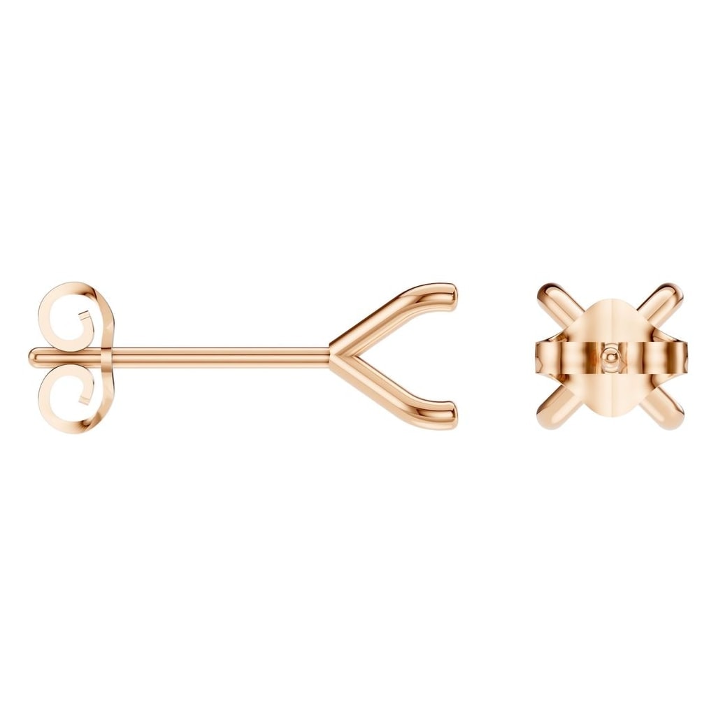 EA-2998 Rose Gold Earrings UNSET - ANGLE