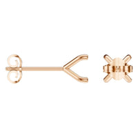 EA-2998 Rose Gold Earrings UNSET - ANGLE