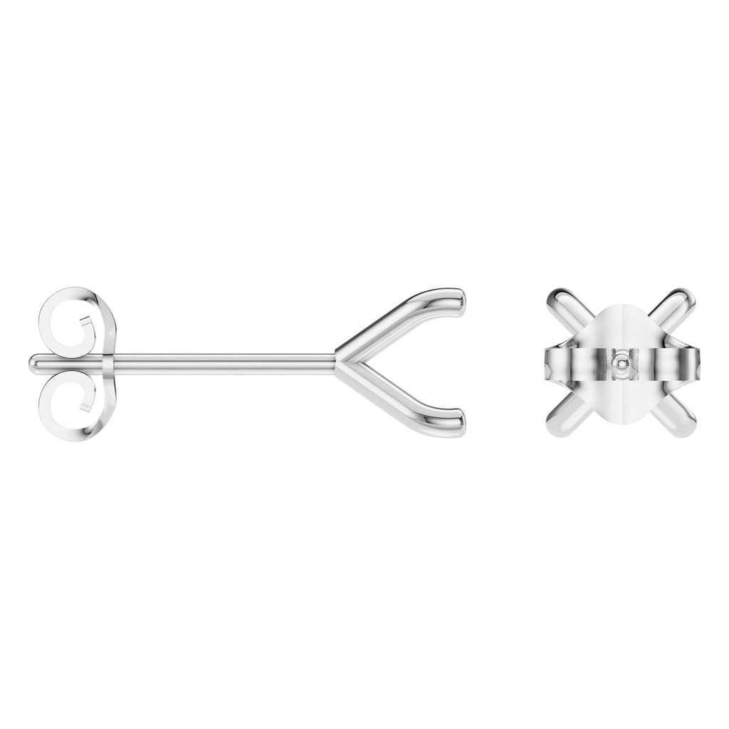 EA-2998 White Gold Earrings UNSET - ANGLE