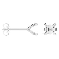 EA-2998 White Gold Earrings UNSET - ANGLE
