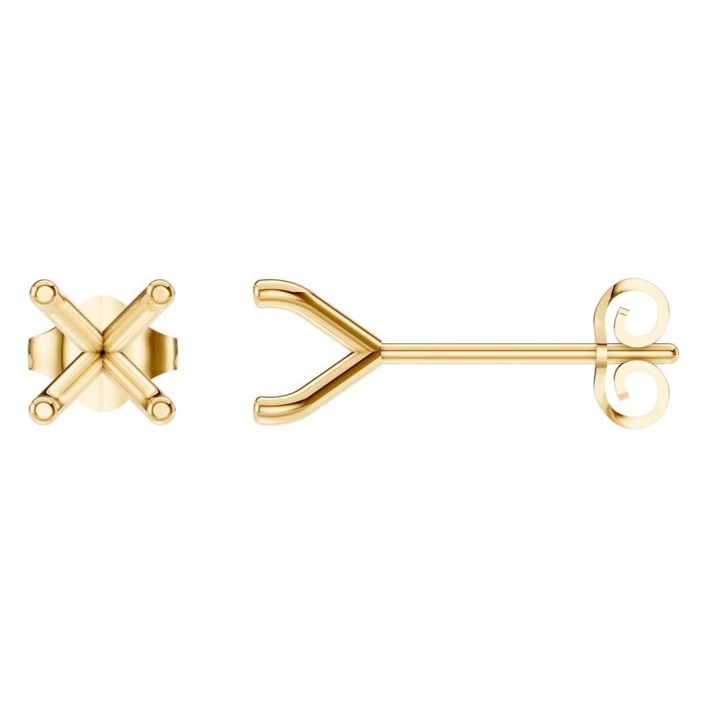 EA-2998 Yellow Gold Earrings UNSET - Main View