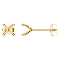 EA-2998 Yellow Gold Earrings UNSET - Main View