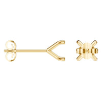 EA-2998 Yellow Gold Earrings UNSET - ANGLE