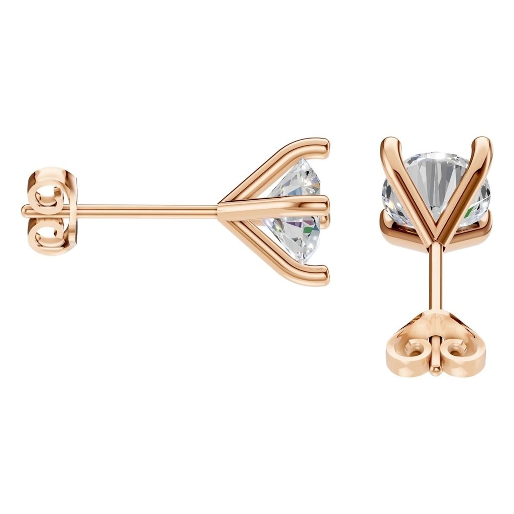 EA-2998 Rose Gold Earrings SET - Side View