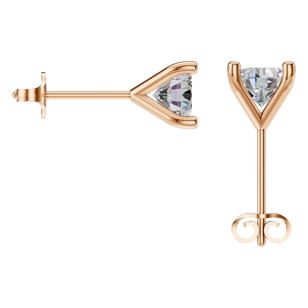 EA-2998 Rose Gold Earrings SET - BACK