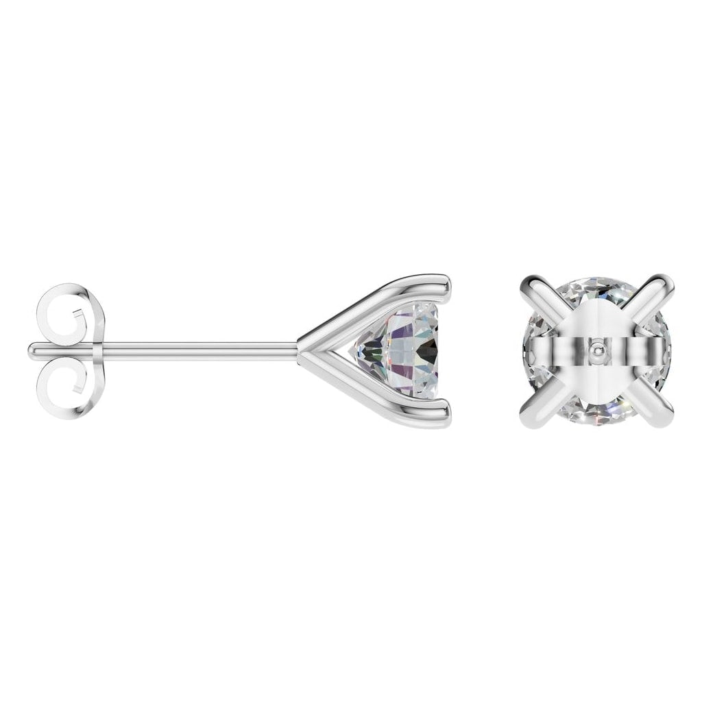 EA-2998 White Gold Earrings SET - ANGLE