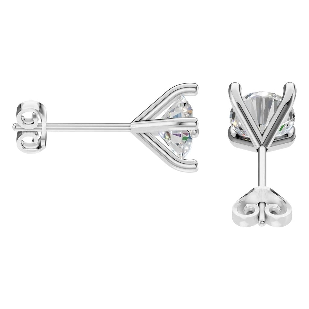 EA-2998 White Gold Earrings SET - Side View