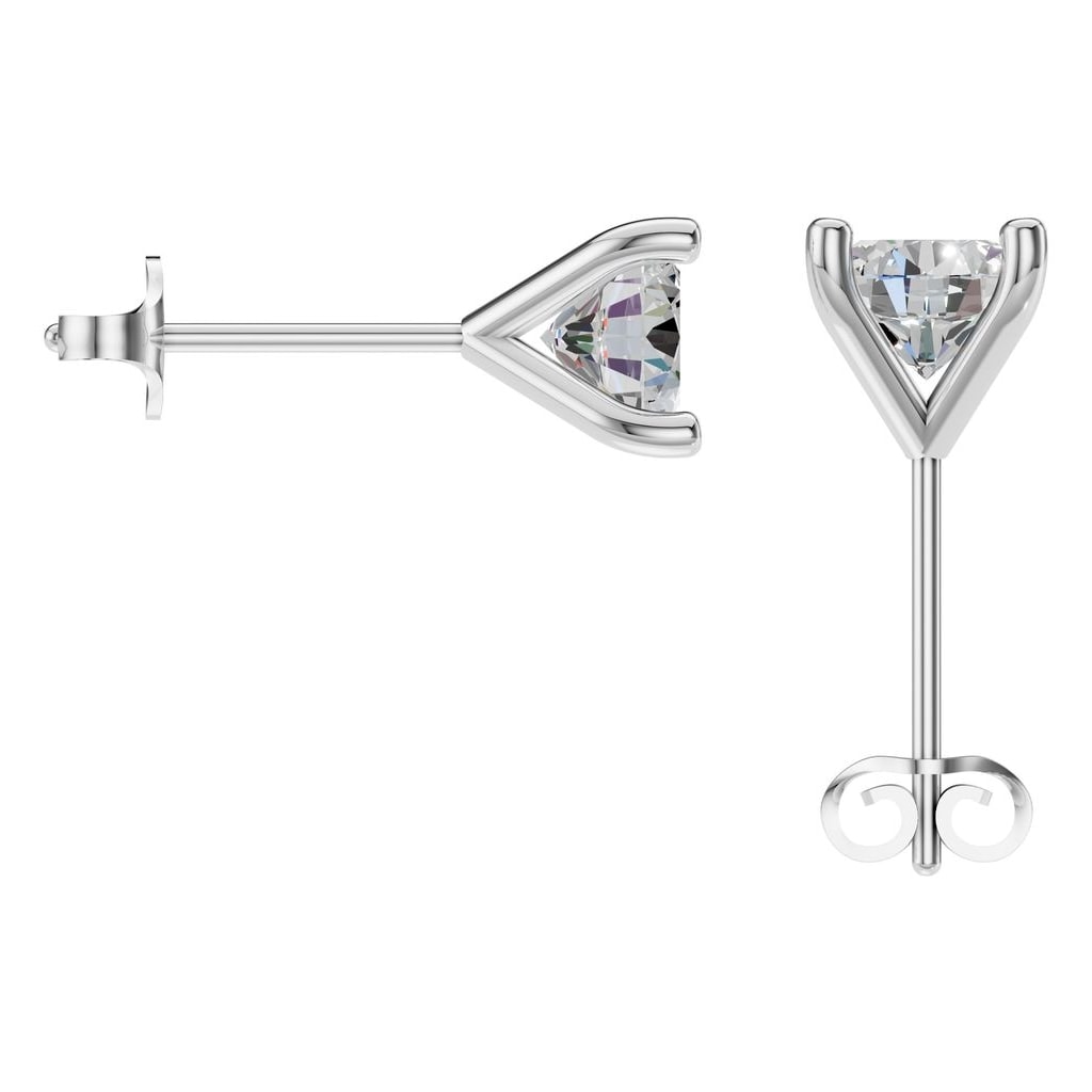 EA-2998 White Gold Earrings SET - BACK