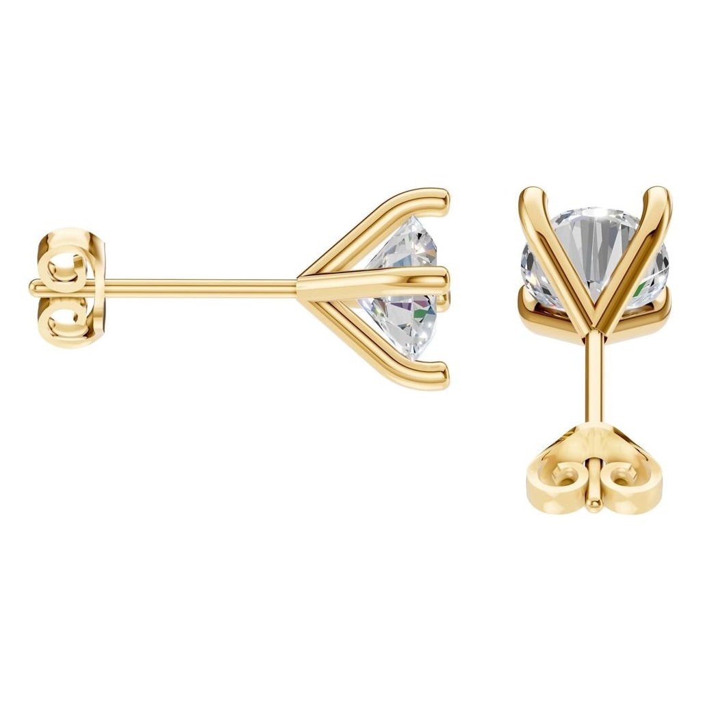 EA-2998 Yellow Gold Earrings SET - Side View