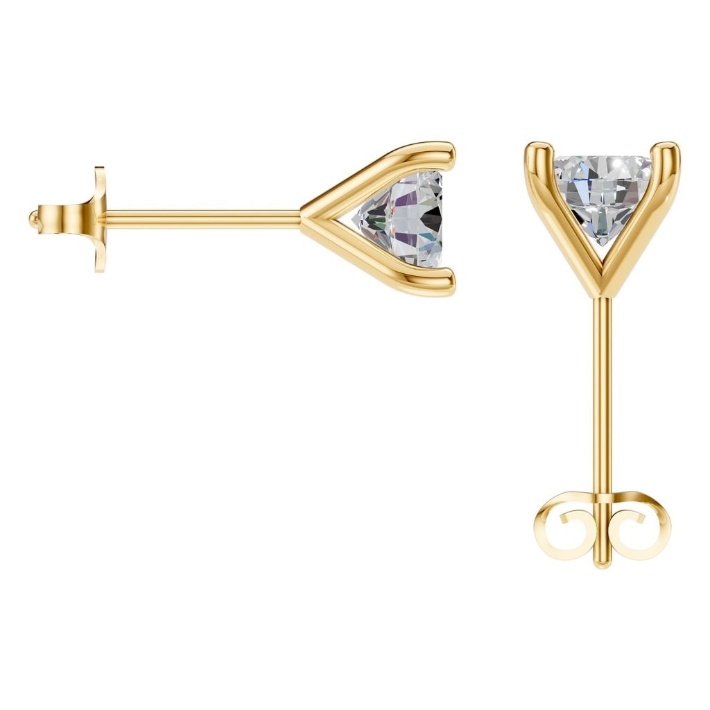 EA-2998 Yellow Gold Earrings SET - BACK