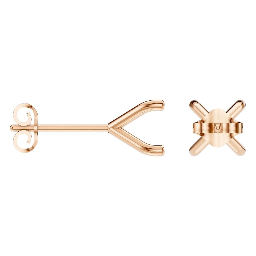 EA-2998 Rose Gold Earrings UNSET - ANGLE