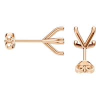 EA-2998 Rose Gold Earrings UNSET - Side View