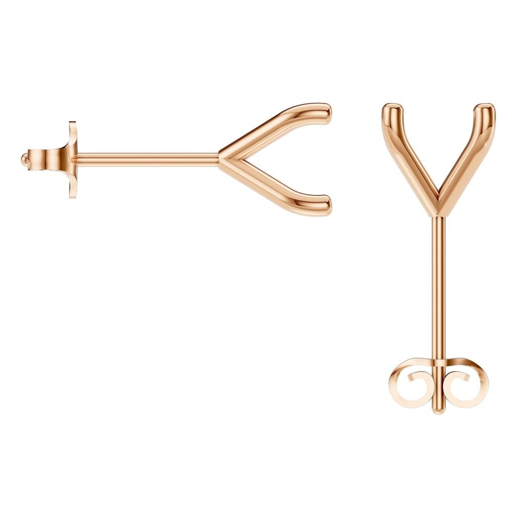 EA-2998 Rose Gold Earrings UNSET - BACK