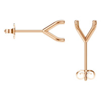 EA-2998 Rose Gold Earrings UNSET - BACK