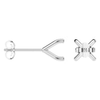 EA-2998 White Gold Earrings UNSET - ANGLE