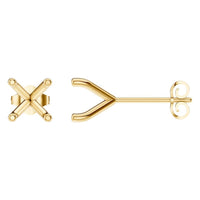 EA-2998 Yellow Gold Earrings UNSET - Main View
