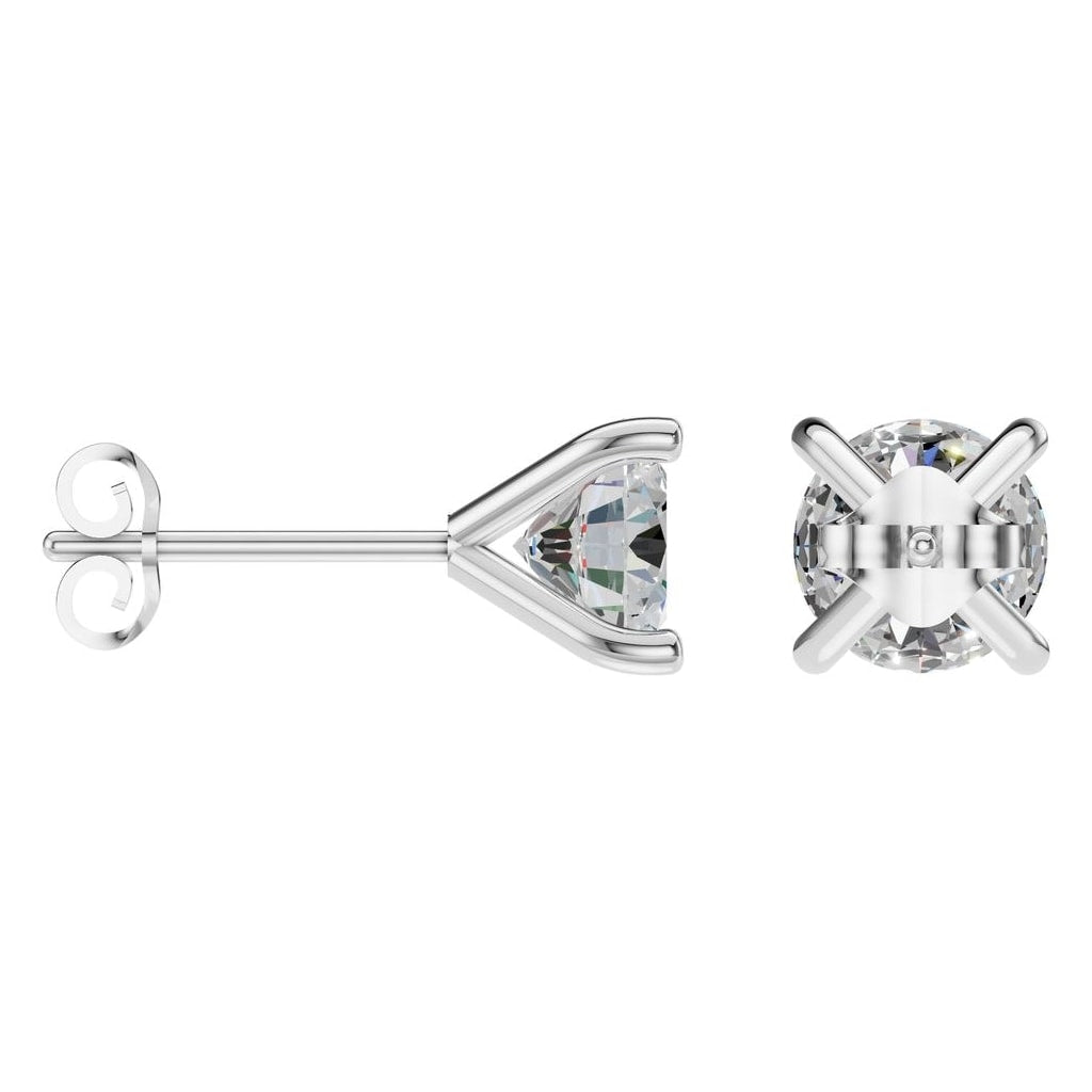 EA-2998 White Gold Earrings SET - ANGLE