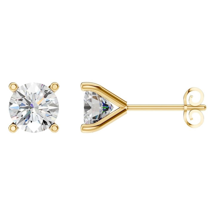 Solitaire Stud Earrings Mounting - Round 7.2mm