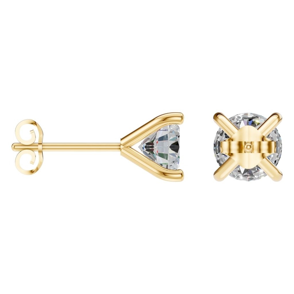 EA-2998 Yellow Gold Earrings SET - ANGLE