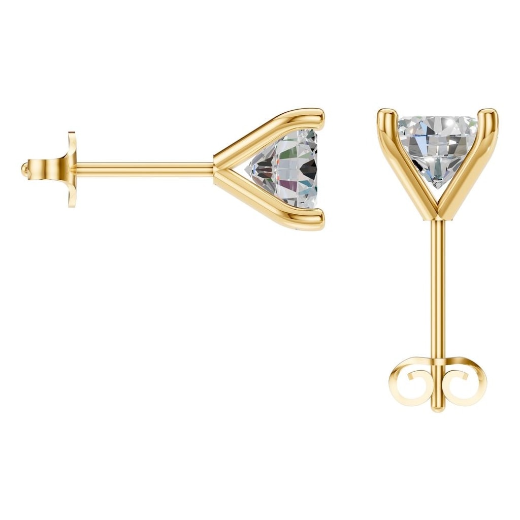 EA-2998 Yellow Gold Earrings SET - BACK