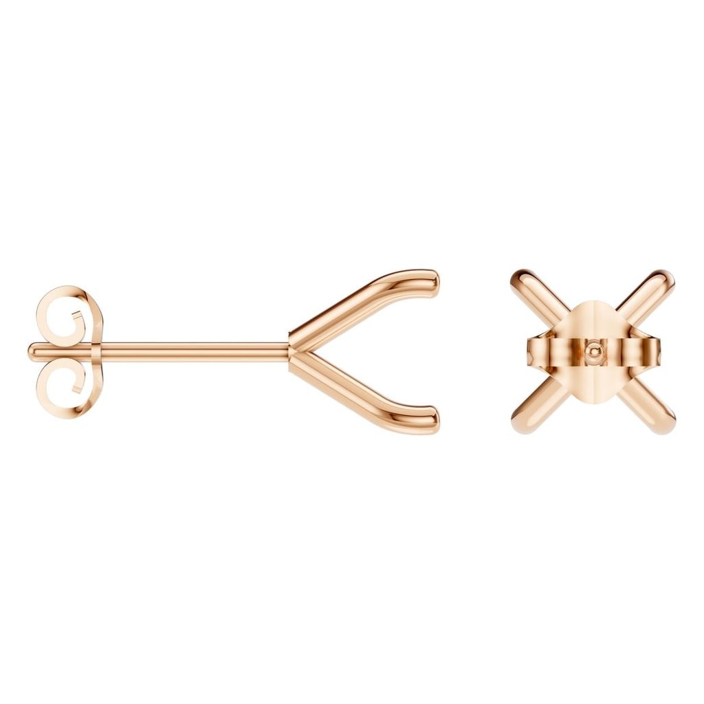 EA-2998 Rose Gold Earrings UNSET - ANGLE