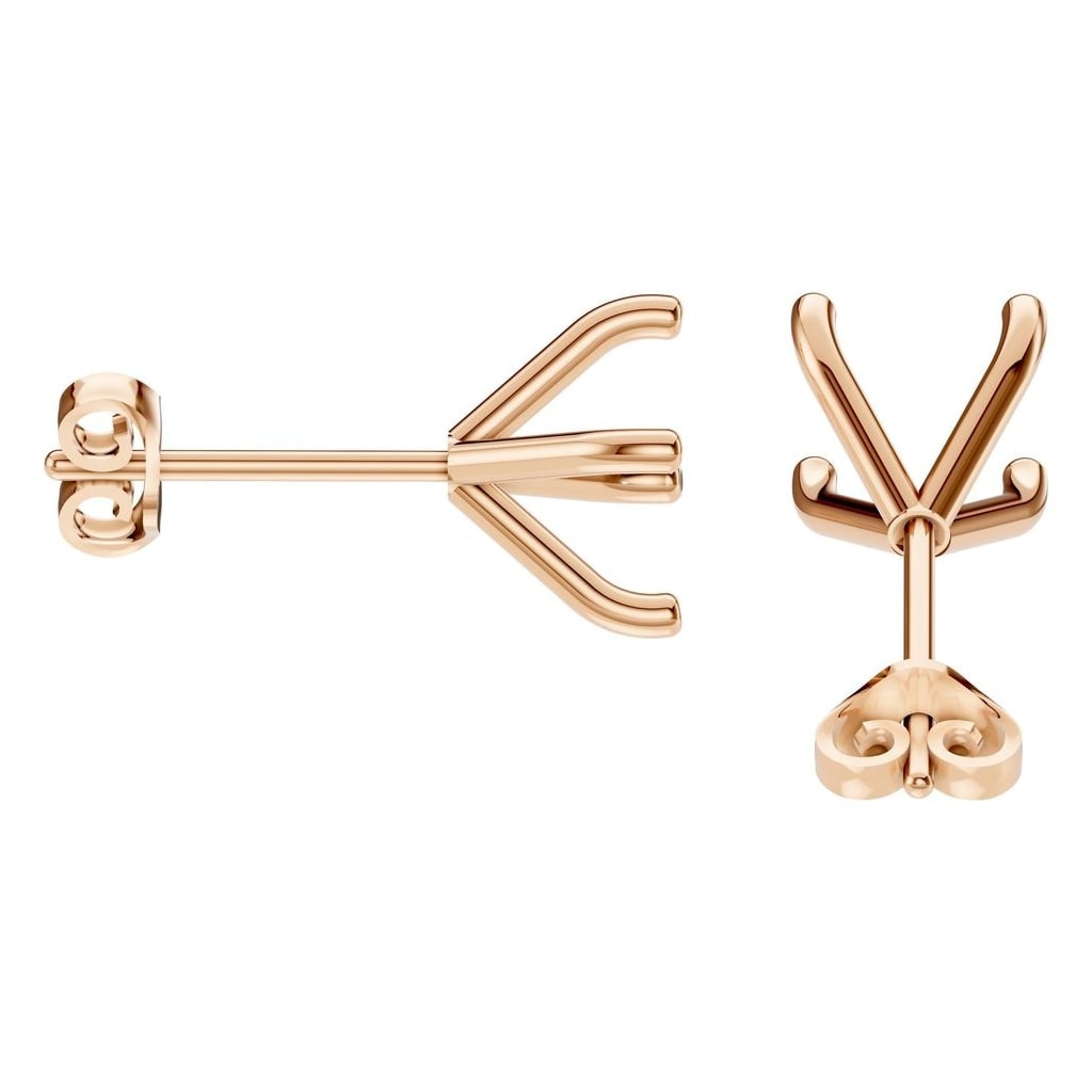 EA-2998 Rose Gold Earrings UNSET - Side View