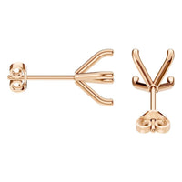 EA-2998 Rose Gold Earrings UNSET - Side View