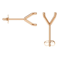 EA-2998 Rose Gold Earrings UNSET - BACK
