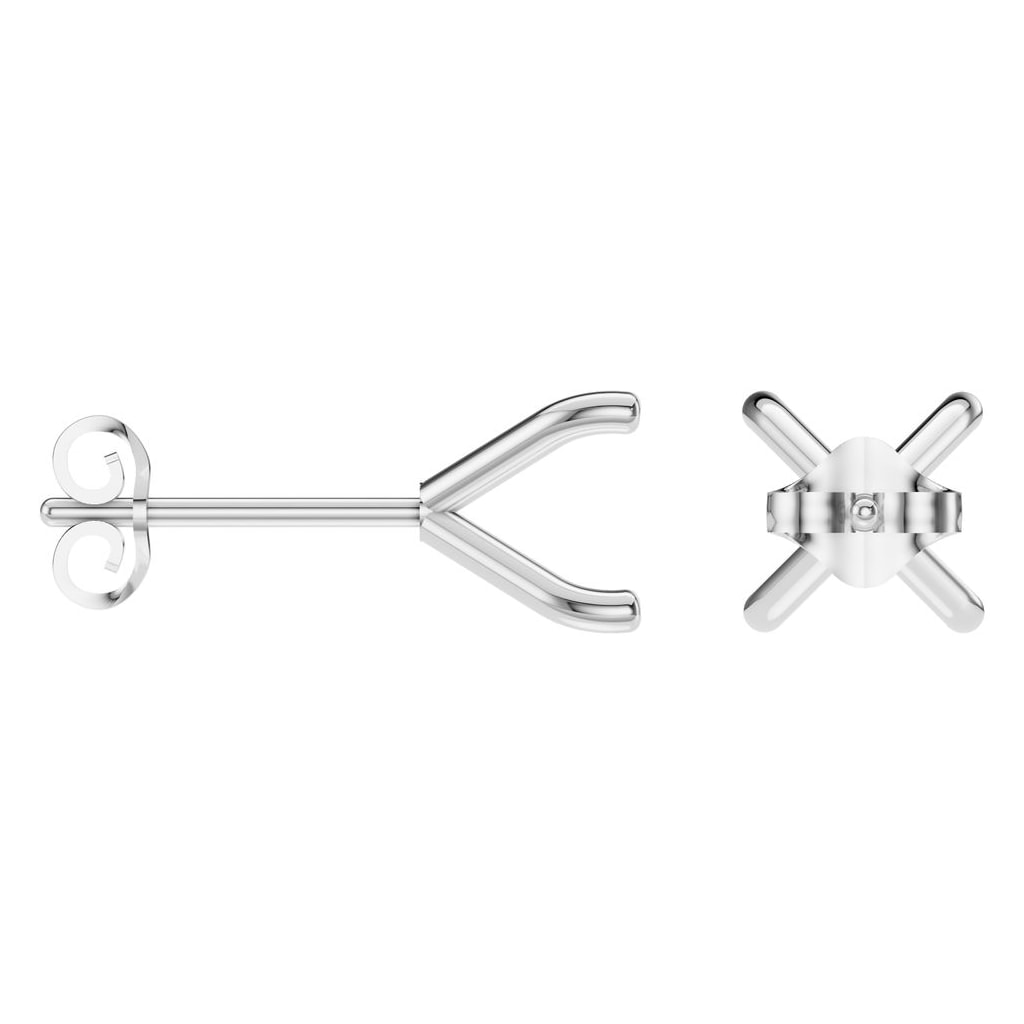 EA-2998 White Gold Earrings UNSET - ANGLE