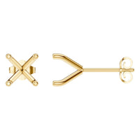 EA-2998 Yellow Gold Earrings UNSET - Main View