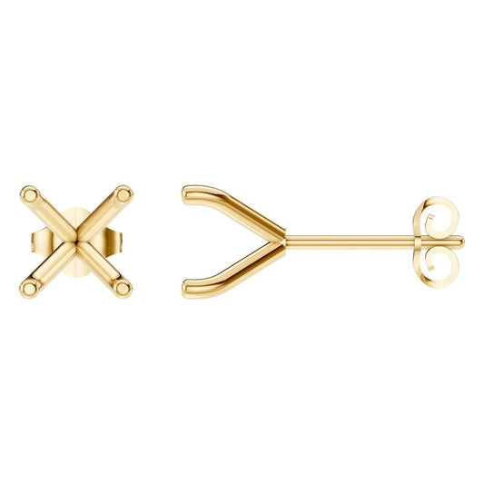 EA-2998 Yellow Gold Earrings UNSET - Main View