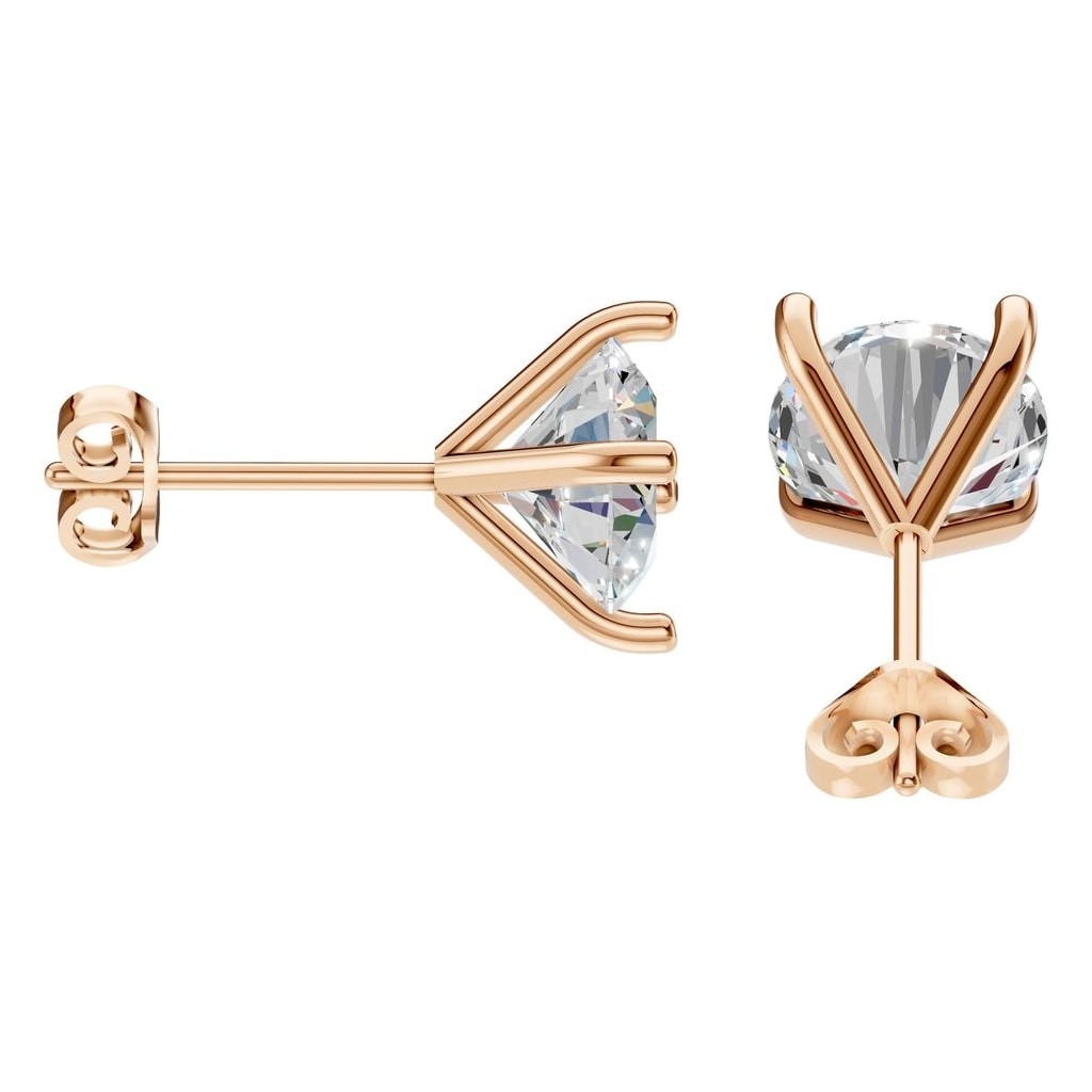 EA-2998 Rose Gold Earrings SET - Side View