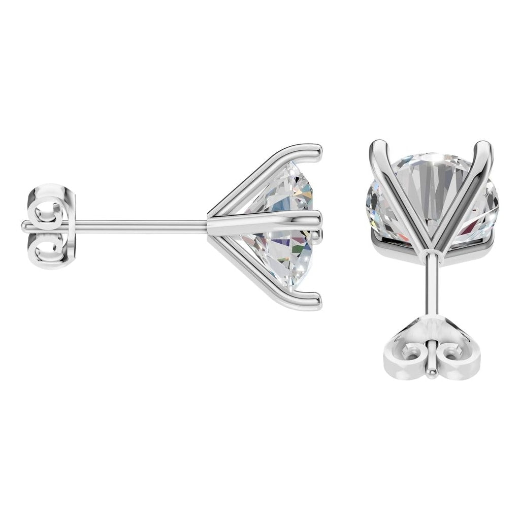 EA-2998 White Gold Earrings SET - Side View