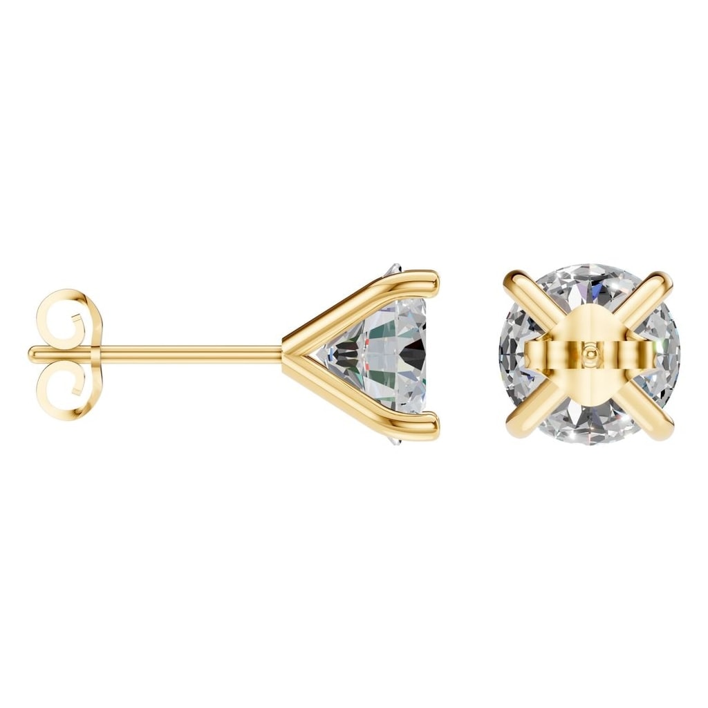 EA-2998 Yellow Gold Earrings SET - ANGLE
