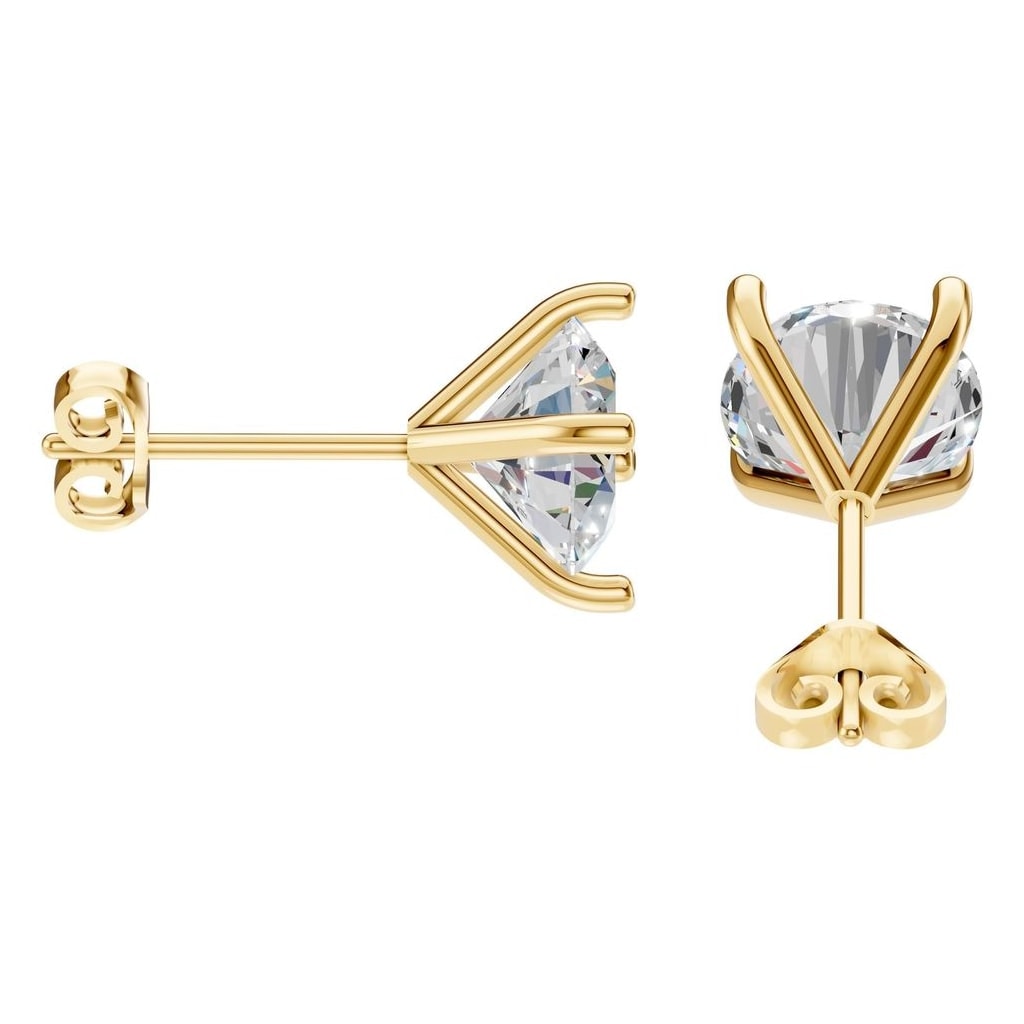 EA-2998 Yellow Gold Earrings SET - Side View
