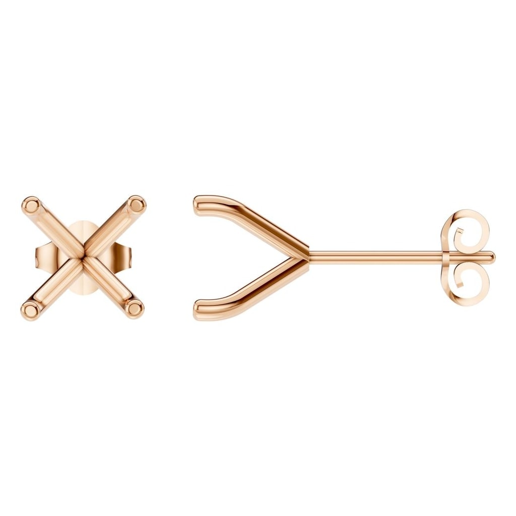 EA-2998 Rose Gold Earrings UNSET - Main View