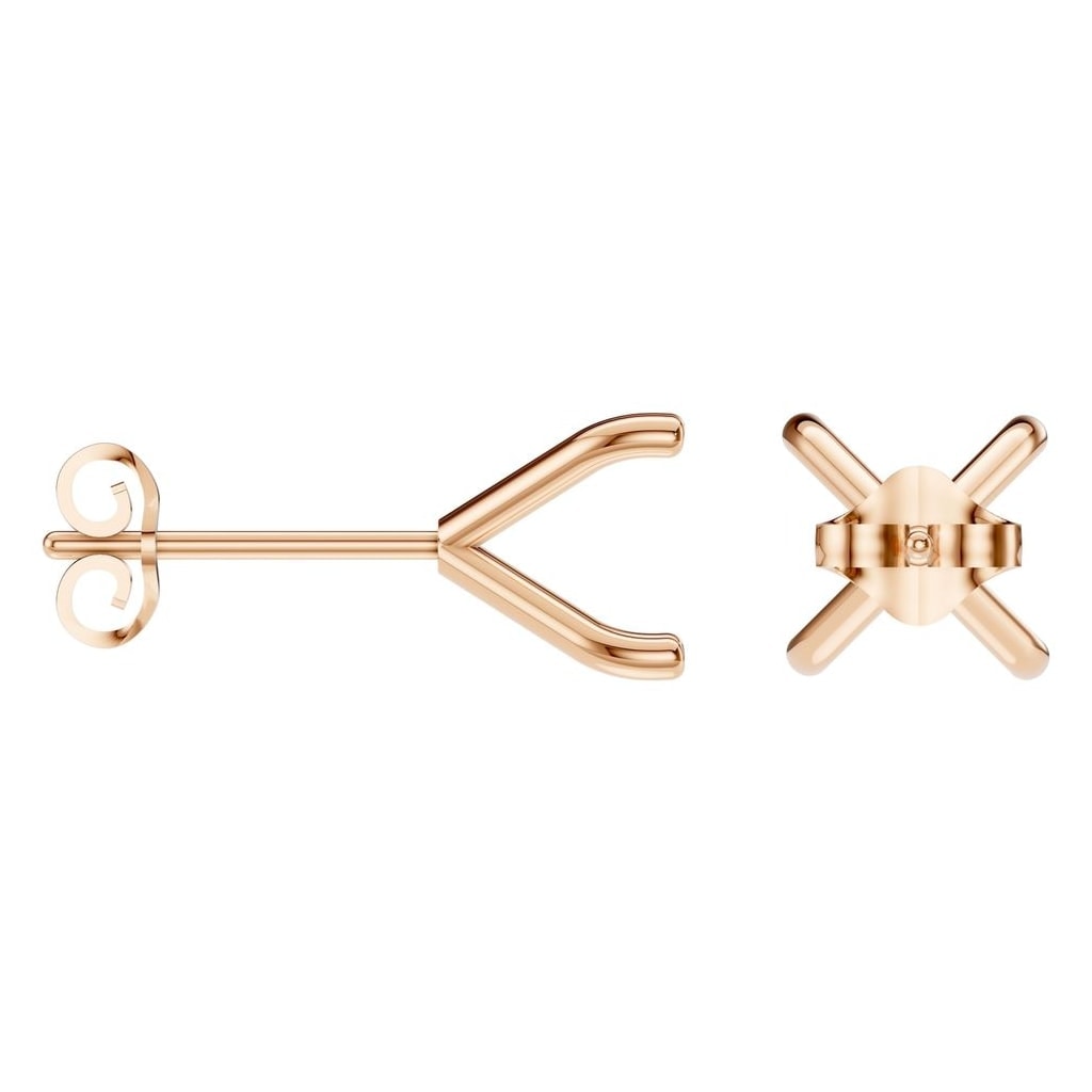 EA-2998 Rose Gold Earrings UNSET - ANGLE