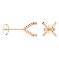 EA-2998 Rose Gold Earrings UNSET - ANGLE
