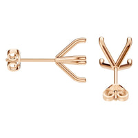 EA-2998 Rose Gold Earrings UNSET - Side View