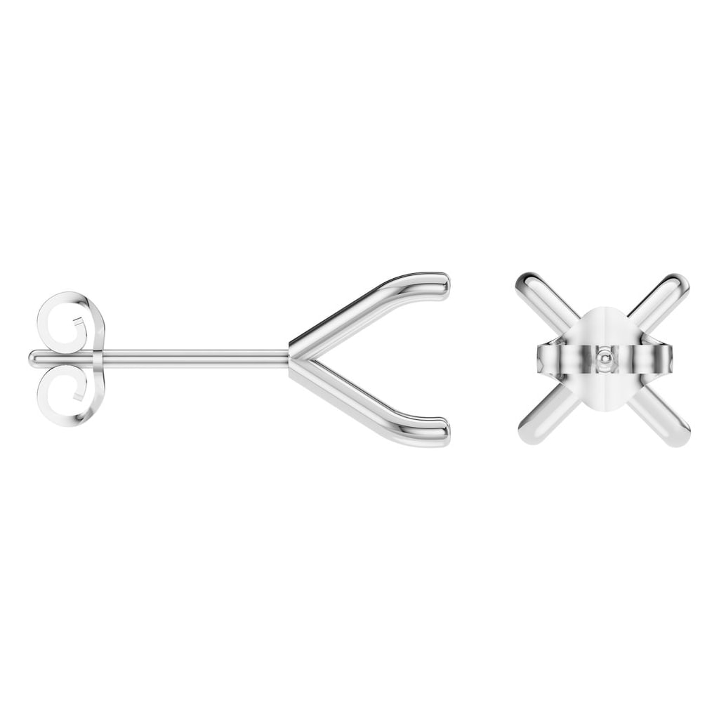 EA-2998 White Gold Earrings UNSET - ANGLE