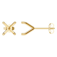 EA-2998 Yellow Gold Earrings UNSET - Main View