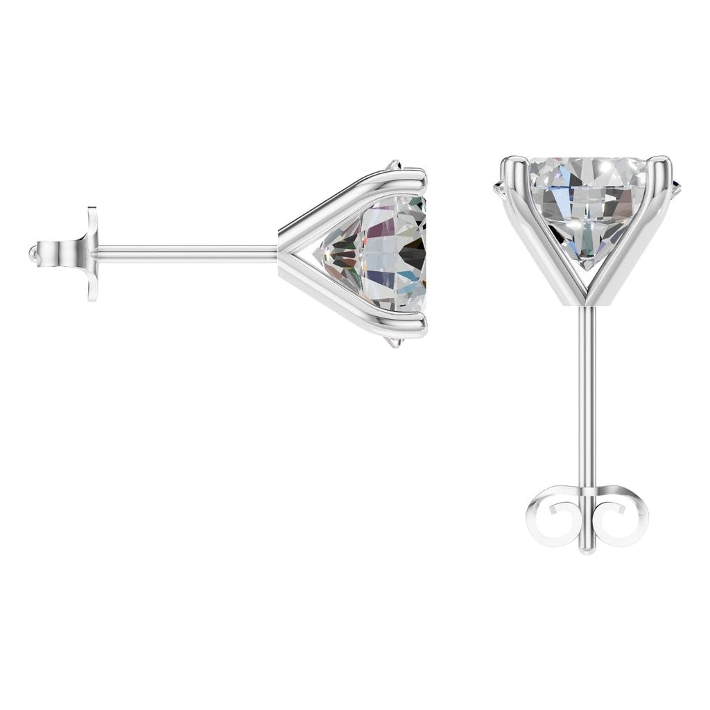 EA-2998 White Gold Earrings SET - BACK