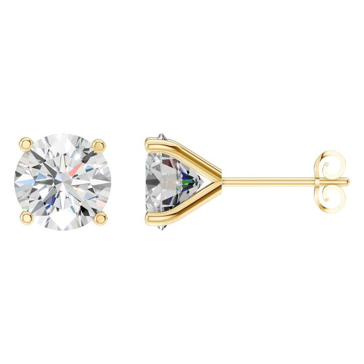 Solitaire Stud Earrings Mounting - Round 9.2mm